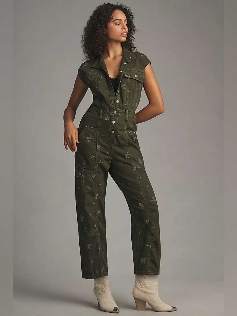 Anthropologie ~ The Carson Utility Barrel Jumpsuit ~ Size XS